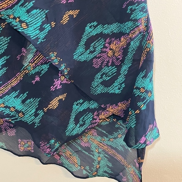 Lane Bryant Coastal Top 20 Blue Halter Artsy Feminine Tiered Coquette Classic - Picture 7 of 12